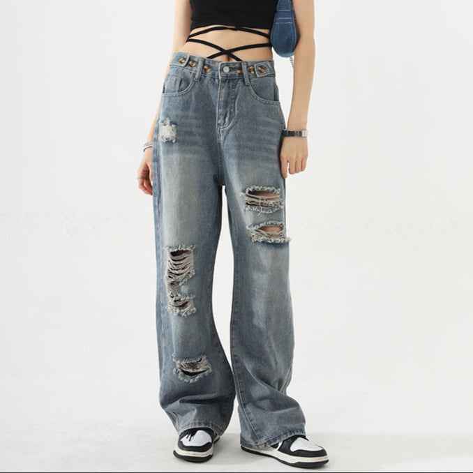 Women's Baggy Subway Jeans - Stylish and Comfortable Fit