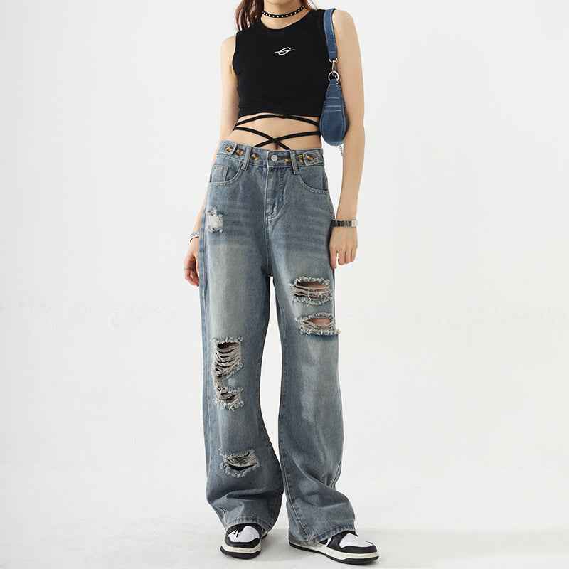 Women's Baggy Subway Jeans - Stylish and Comfortable Fit