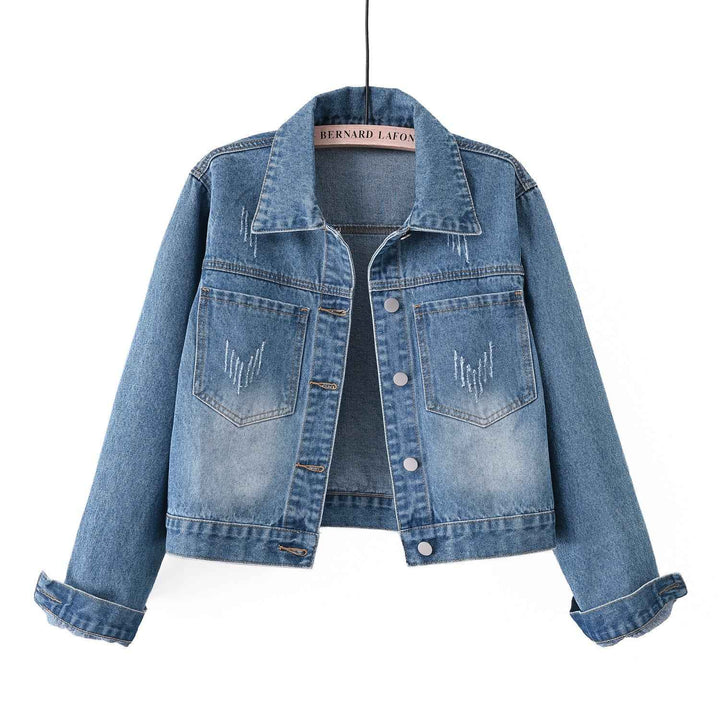 Women's Classic Denim Jean Jacket Light Blue