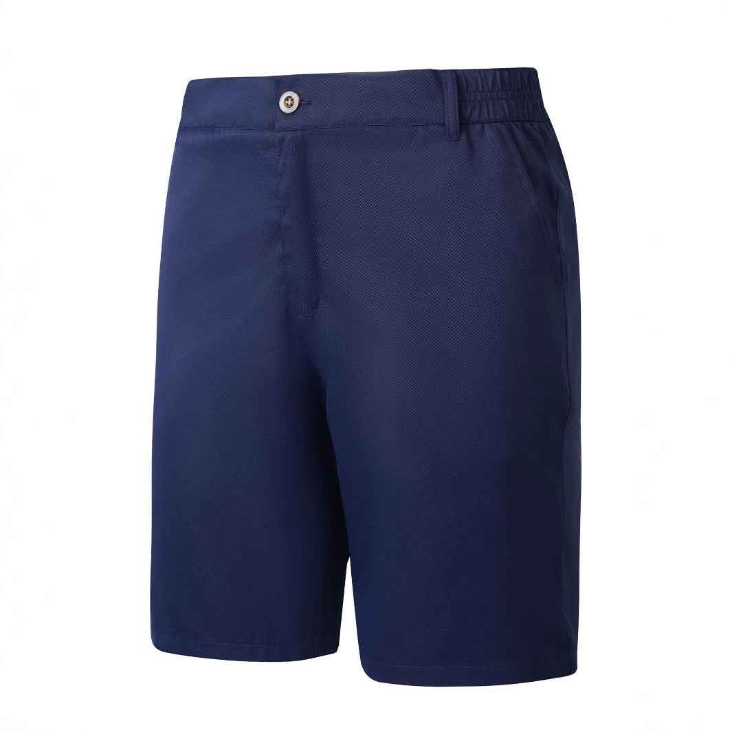 Men's Mid-Length Shorts – Relaxed Fit – Breathable Fabric – Zipper Closure Navy Blue