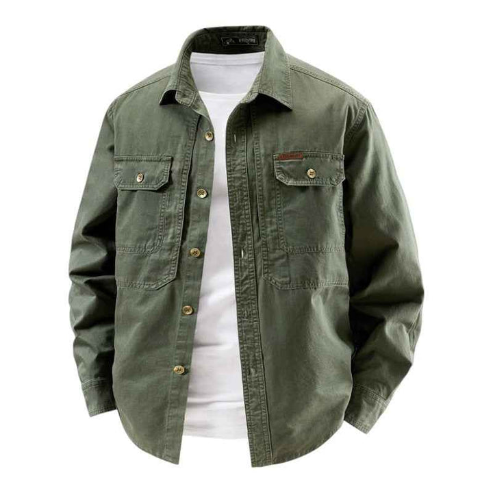 Men's Cotton Dockside Work Shirt Green
