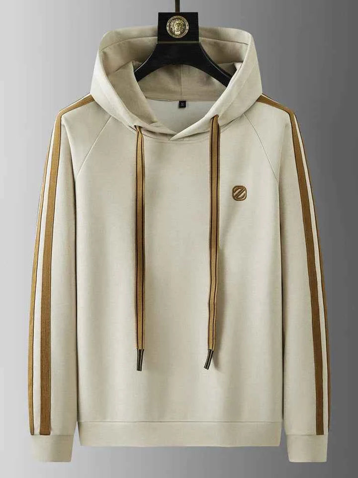 Men's Regular Fit Hoodie – Soft Knit Fabric – Drawcord Hood – Embroidered Design