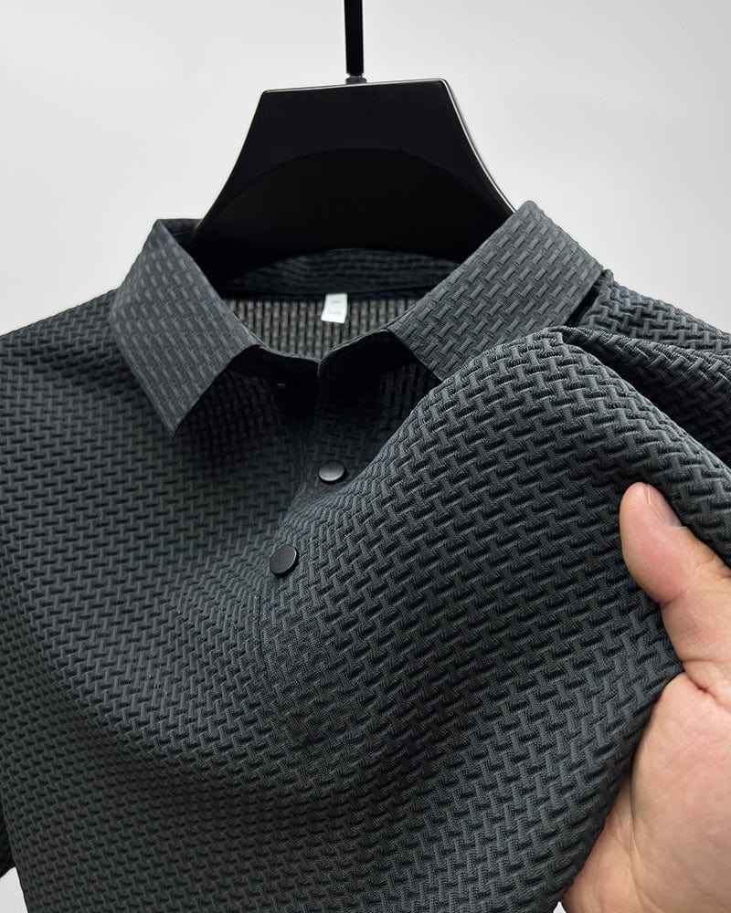 Men's Stylish Performance Polo Shirt Grey