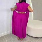 Women's Slim Fit Midi Dress – Sleeveless with Cut-Out Waist & Button Closure – Turtleneck Design