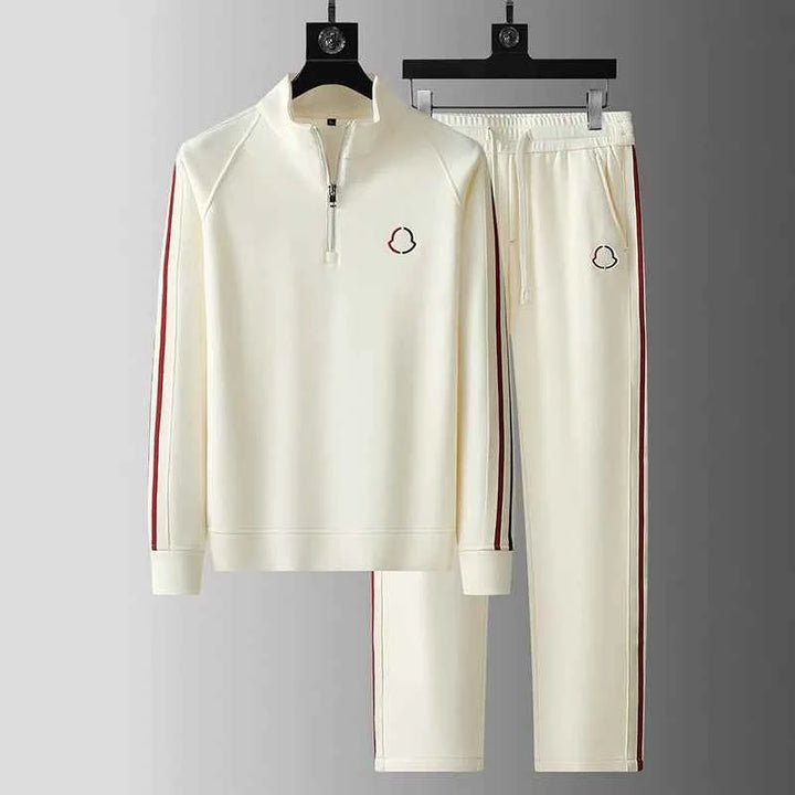 Trendy Quarter-Zip Tracksuit Set