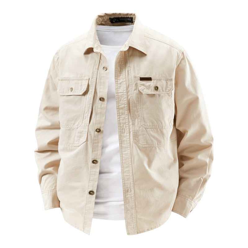 Men's Cotton Dockside Work Shirt Off-White
