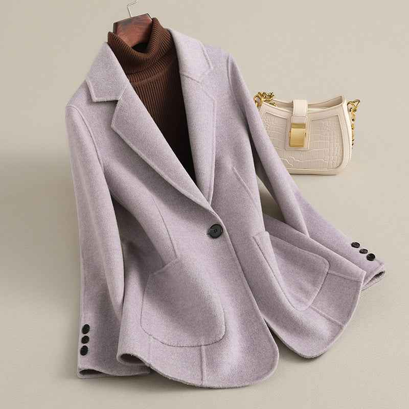 Women's Wool Blazer Jacket Lavender