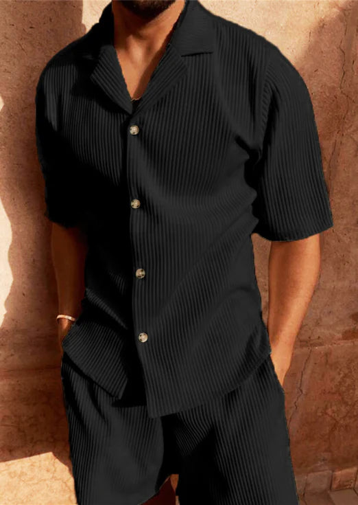 Men's Stylish 2-Piece Summer Outfit Black