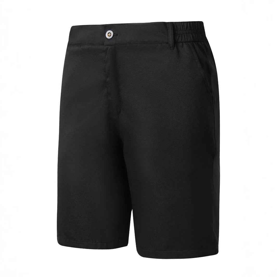 Men's Mid-Length Shorts – Relaxed Fit – Breathable Fabric – Zipper Closure Black