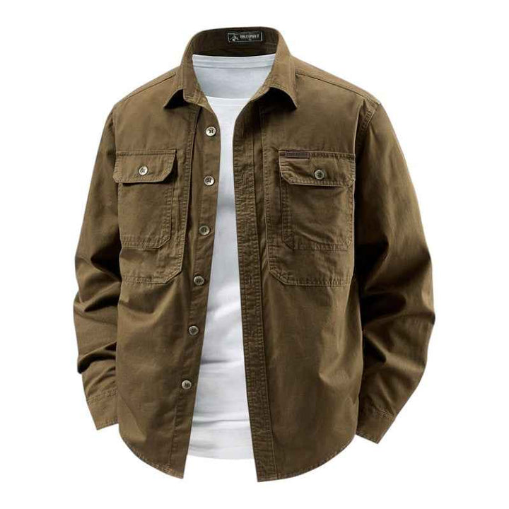 Men's Cotton Dockside Work Shirt Brown