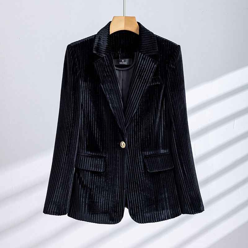 Women's Corduroy Blazer Black