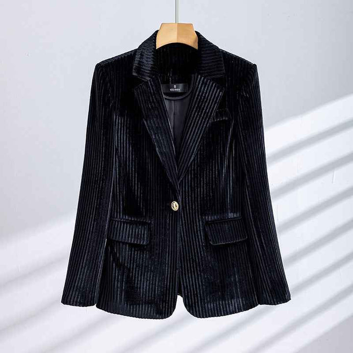 Women's Corduroy Blazer Black