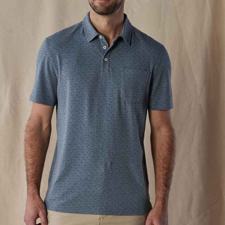 Men's Short Sleeve Polo Shirt – Regular Fit – Breathable with Chest Pocket Blue