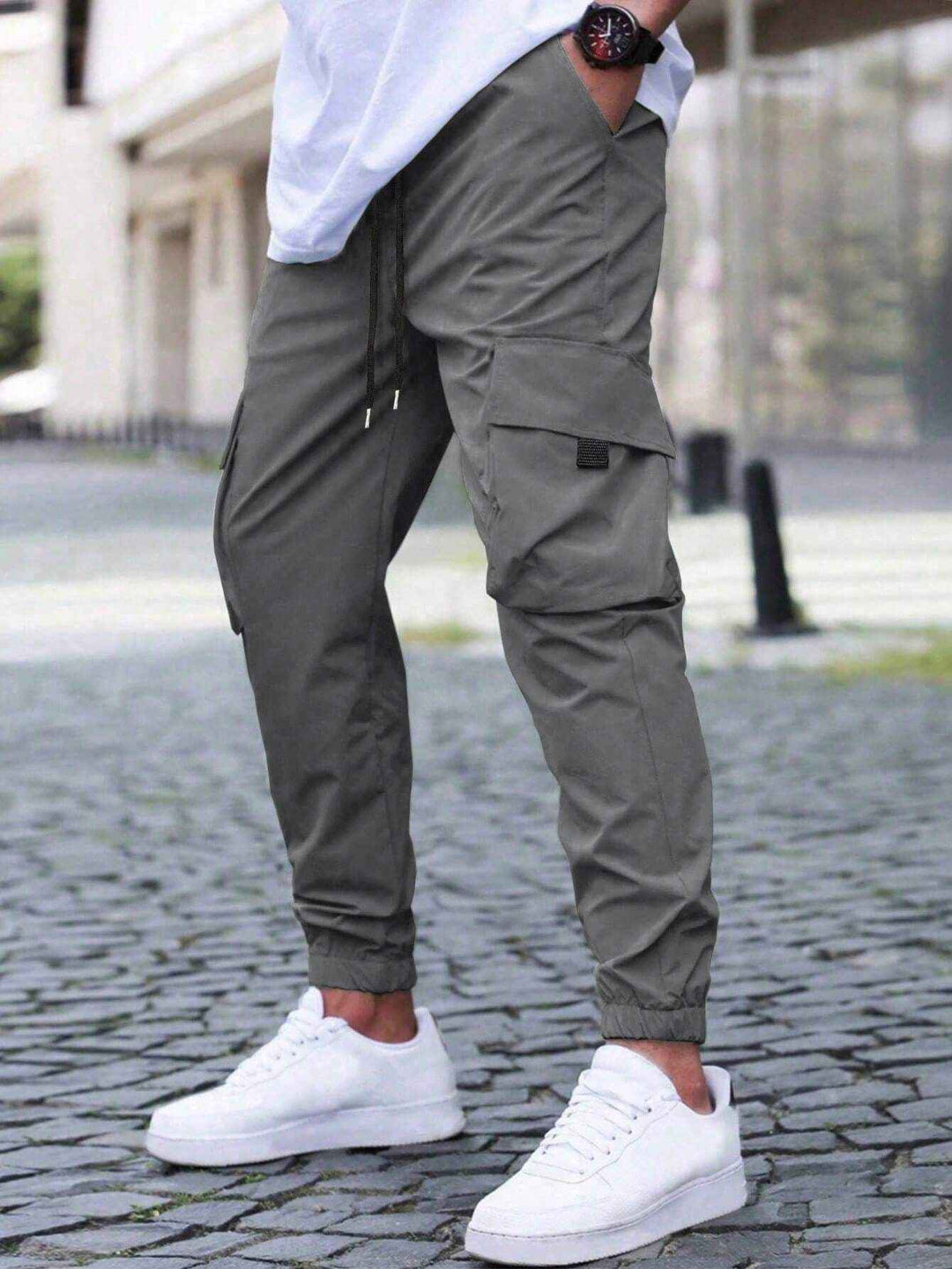 Men's Cargo Jogger Pants - Stylish and Comfortable Carbon Grey