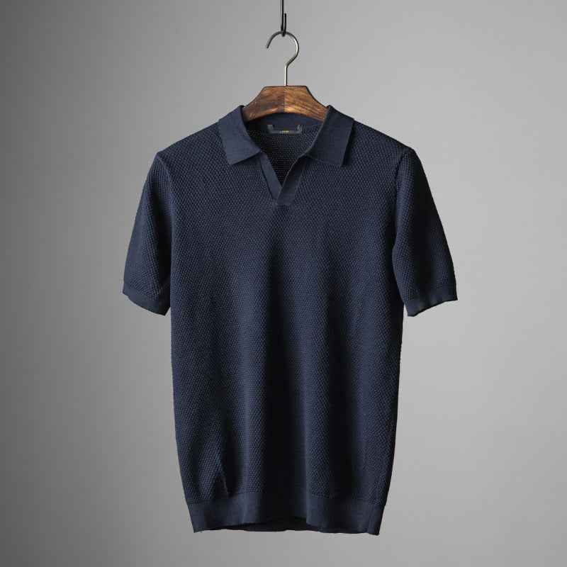 Men's Classic Polo Shirt Navy Blue