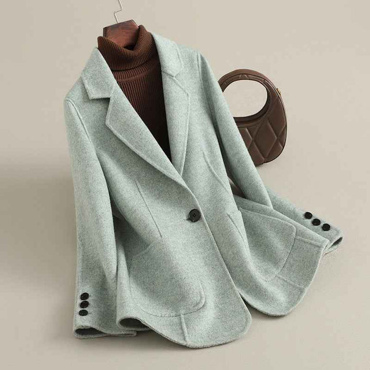 Women's Wool Blazer Jacket Green