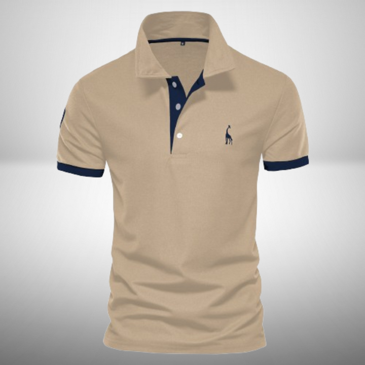 Men's Elegant Polo Shirt - Stylish Comfort Khaki