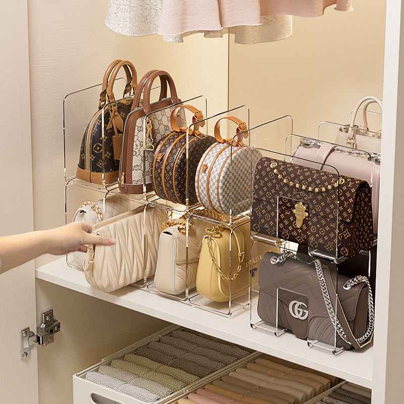 Stylish Acrylic Handbag Organizer Rack