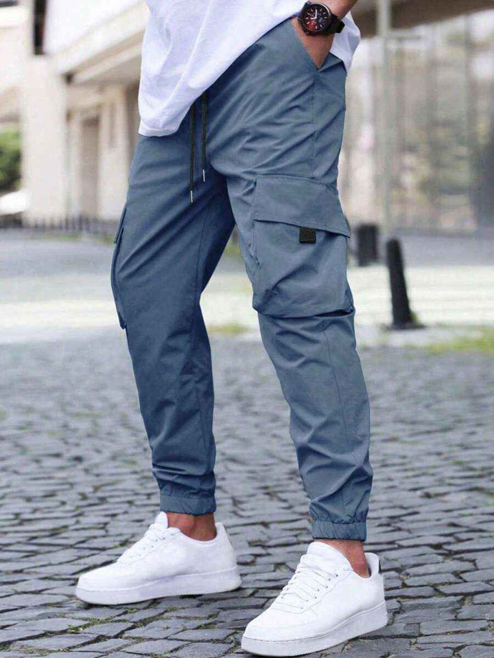Men's Cargo Jogger Pants - Stylish and Comfortable Blue