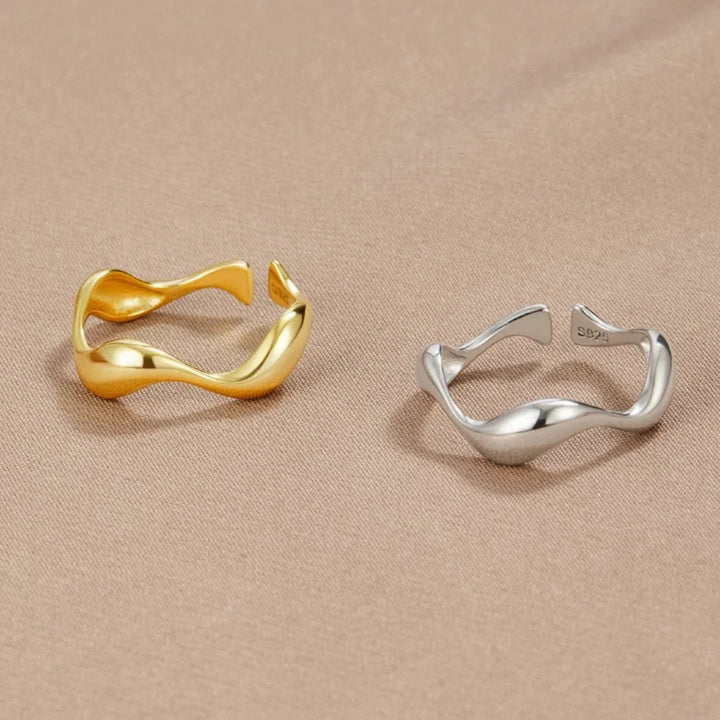 Ocean | Women's Adjustable Gold-Plated Minimalist Ring