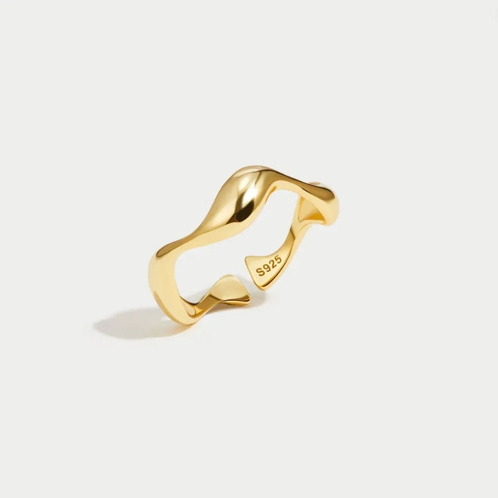 Ocean | Women's Adjustable Gold-Plated Minimalist Ring
