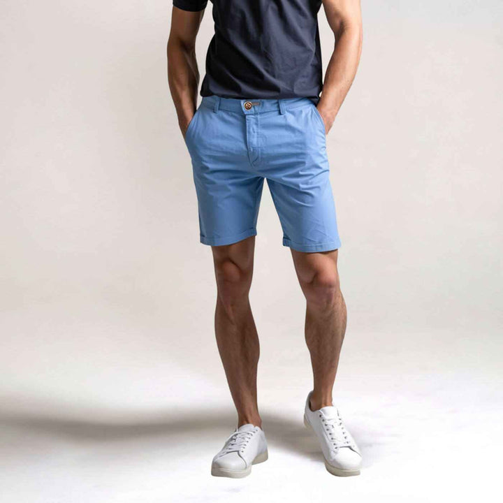 Theodore | Comfortable Everyday Shorts with Stretch Light Blue