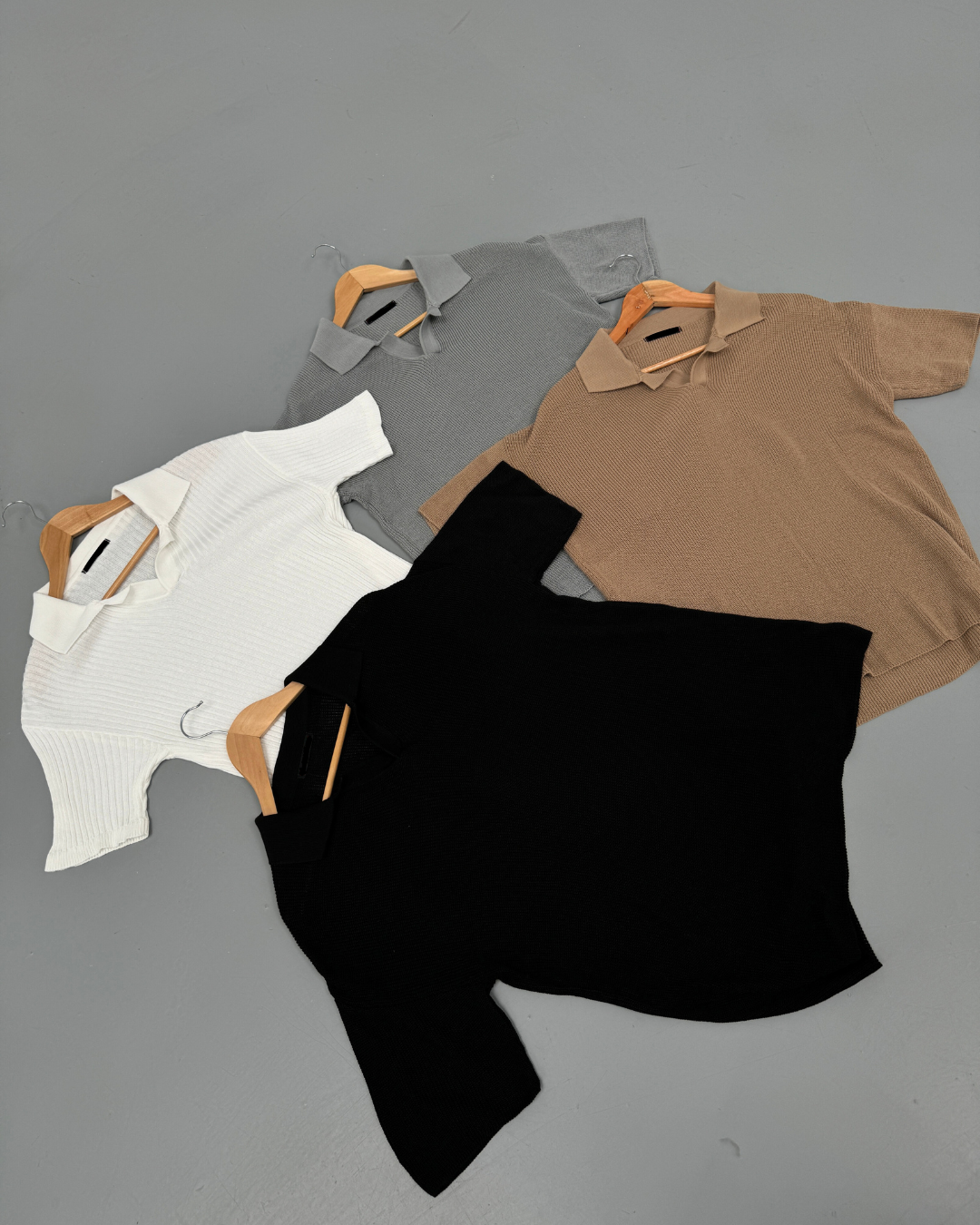 Men's Slim Fit Ribbed Polo Shirt - Short Sleeve Casual Style