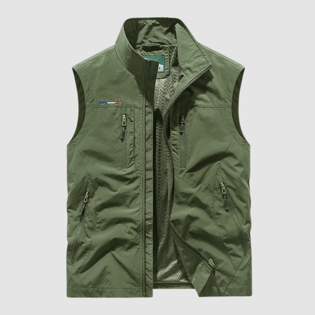 Men's Lightweight Breathable Outdoor Utility Vest Green