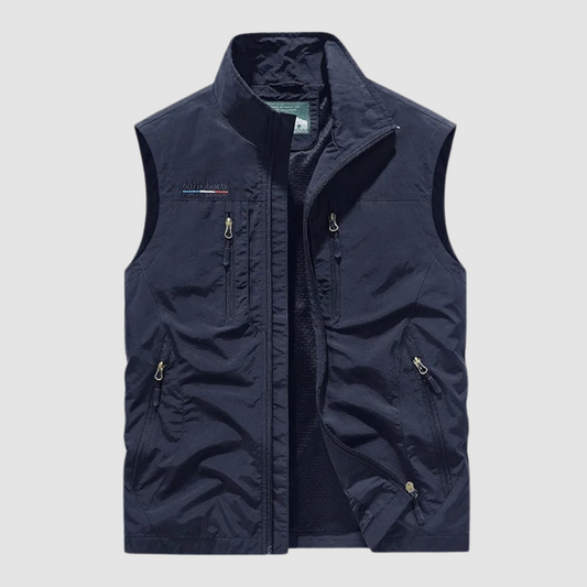 Men's Lightweight Breathable Outdoor Utility Vest Navy Blue