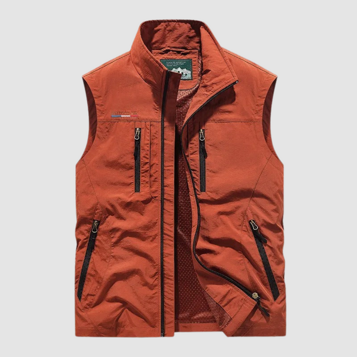 Men's Lightweight Breathable Outdoor Utility Vest Red