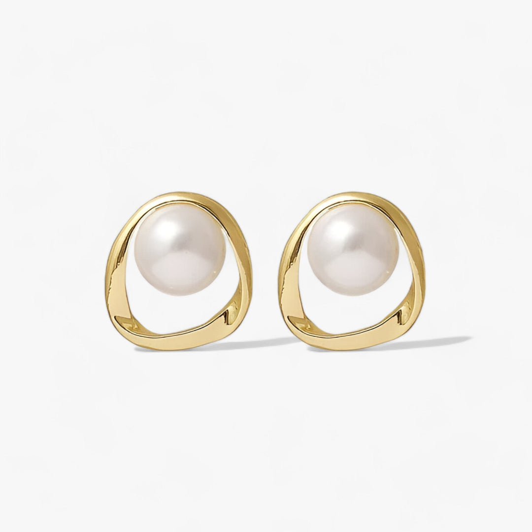 Oriana | Women's Gold Pearl Earrings - Elegant Design Default