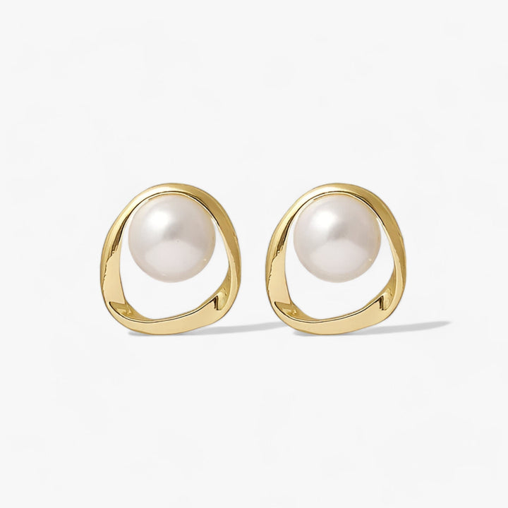 Oriana | Women's Gold Pearl Earrings - Elegant Design Default