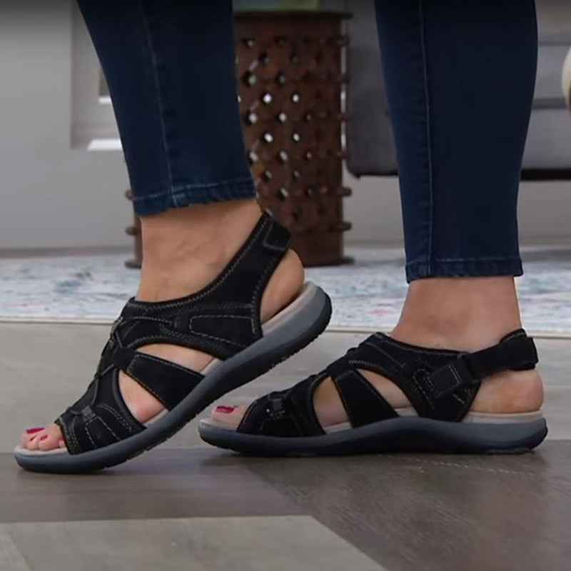 Louise | Fashionable Orthopedic Women's Sandals - Comfortable Footwear for All-Day Wear Black