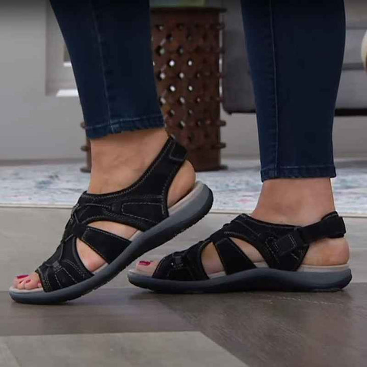 Louise | Fashionable Orthopedic Women's Sandals - Comfortable Footwear for All-Day Wear Black