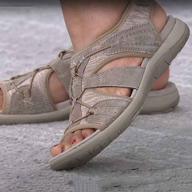 Louise | Fashionable Orthopedic Women's Sandals - Comfortable Footwear for All-Day Wear Khaki