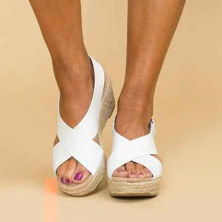 Romilly | Women's Sandals with Orthopedic Footbed - Comfortable Support White