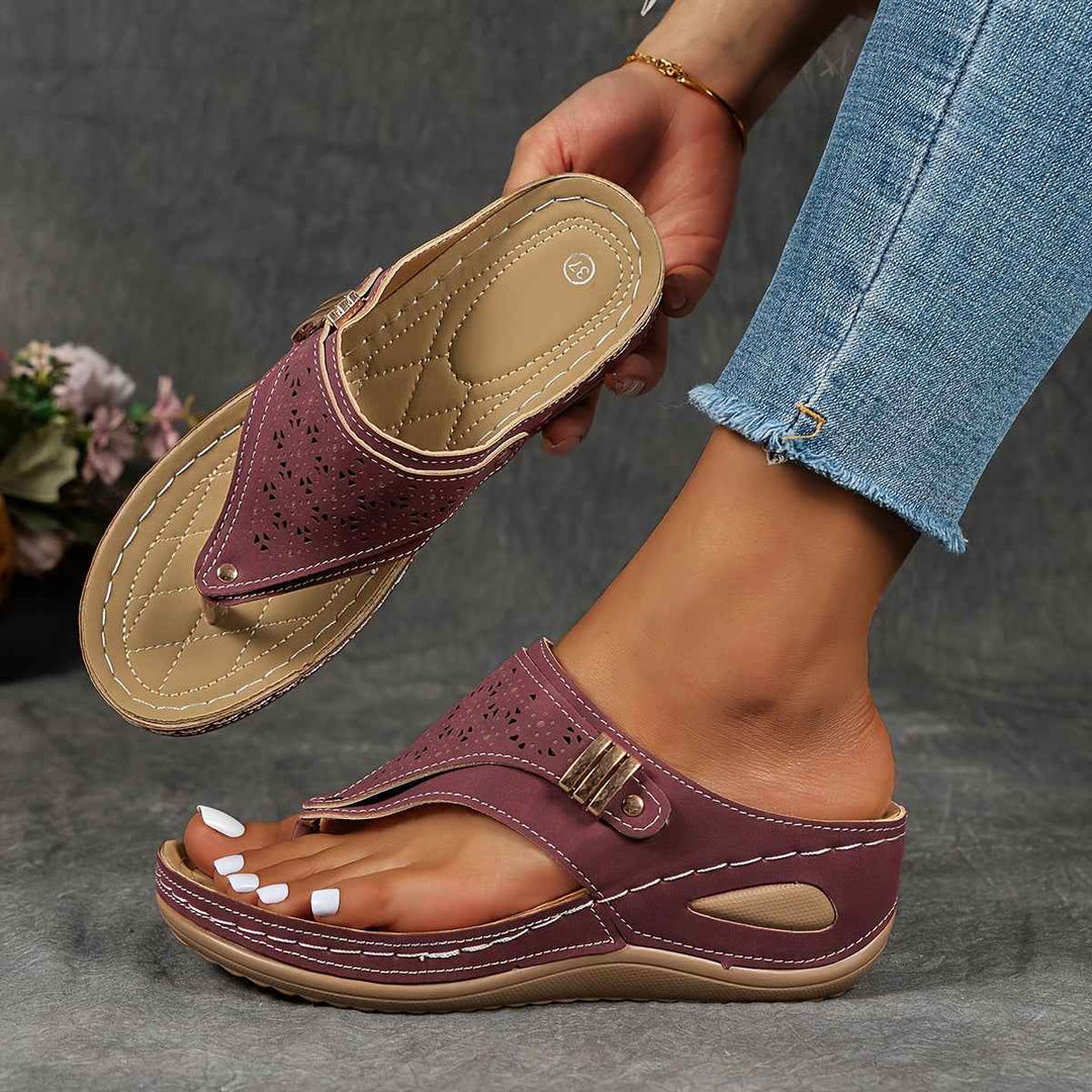 Aurevia | Ergonomic Comfort Sandals for Women – Perfect for Active Summer Days Burgundy