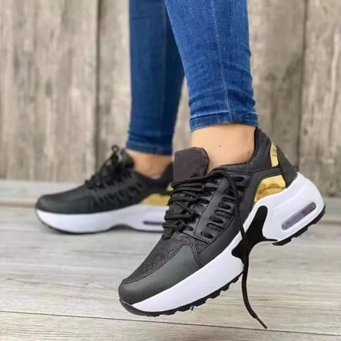 Comfortable Orthopedic Shoes for Women | OrthoFlex Style Black