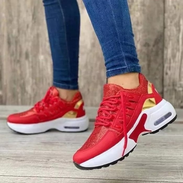 Comfortable Orthopedic Shoes for Women | OrthoFlex Style Red