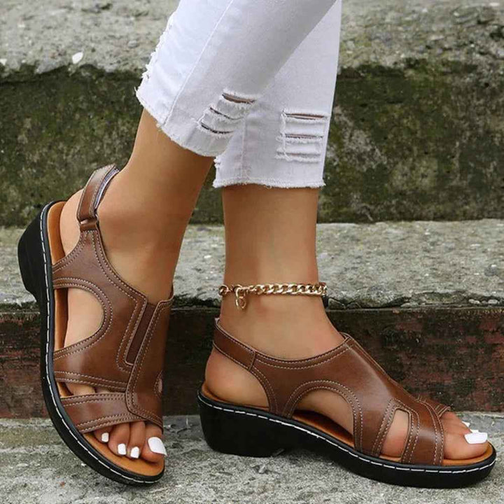 Gaby | Women's Sandals with Orthopedic Footbed for Comfort Brown