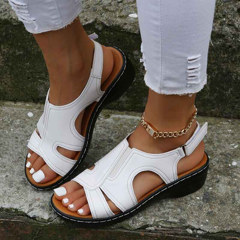 Gaby | Women's Sandals with Orthopedic Footbed for Comfort White