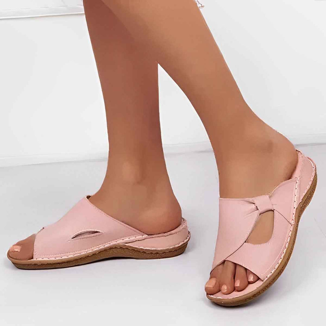 Samantha | Women's Orthopedic Leather Sandals Pink