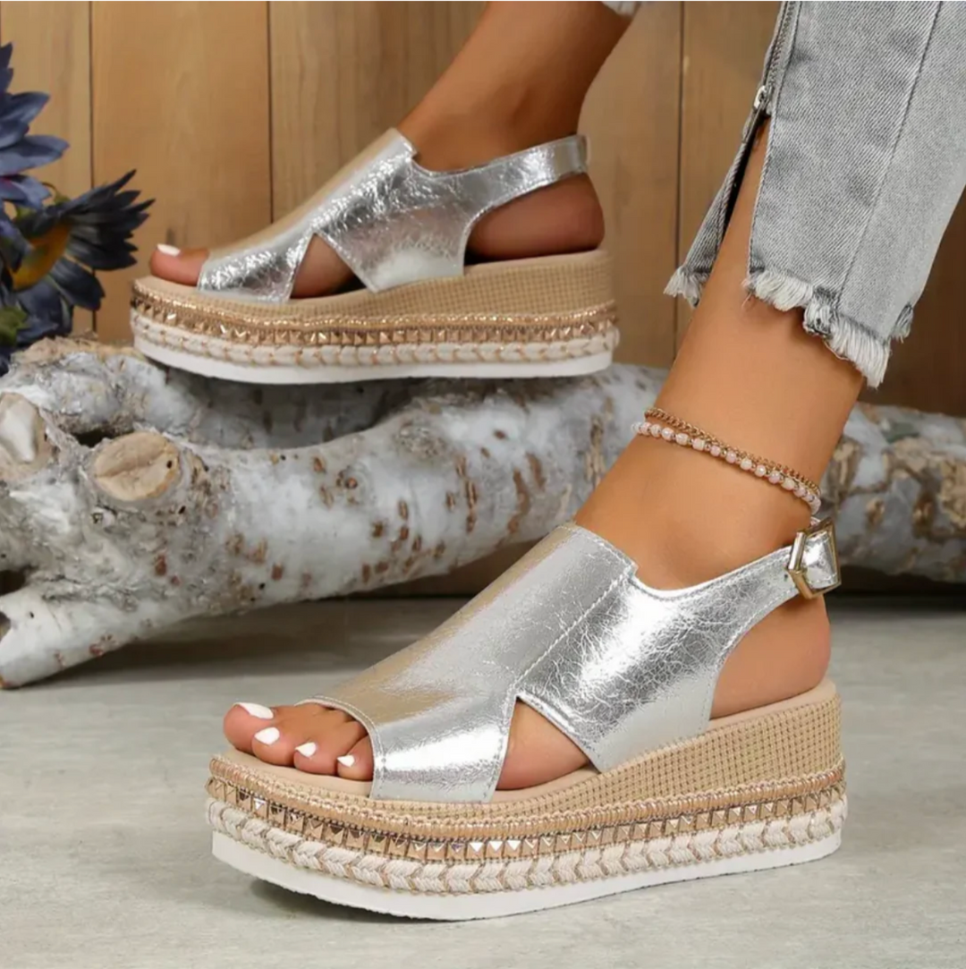 Sarah | Women's Sandals with Orthopedic Support Silver