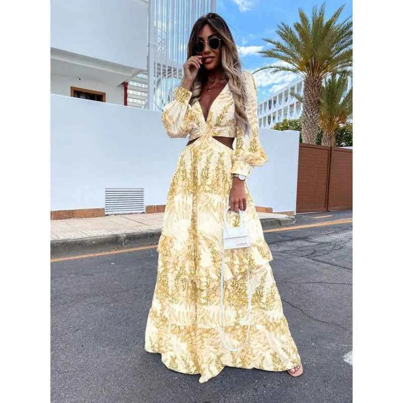 Allison | Elegant Long Dress with Timeless Design Yellow