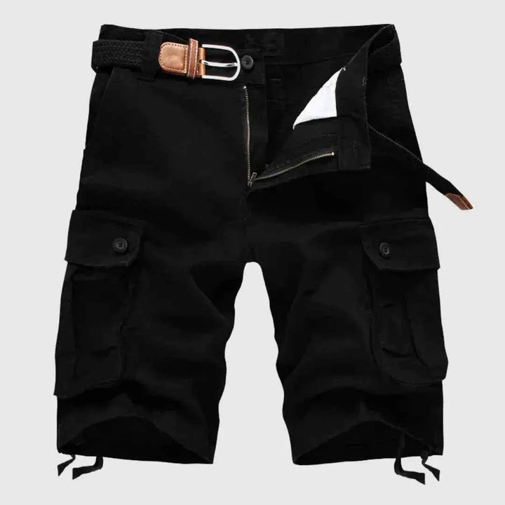 Men's Tactical Cargo Shorts with Belt Black