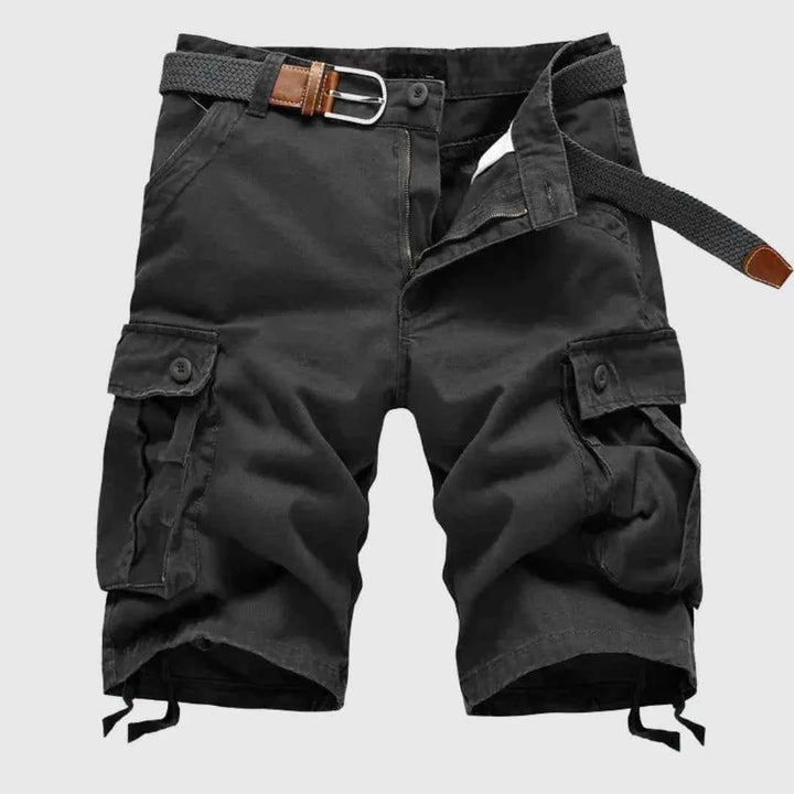 Men's Tactical Cargo Shorts with Belt Gray