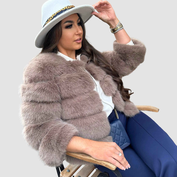 Plush Faux Fur Winter Jacket for Women - Cozy & Stylish Outerwear
