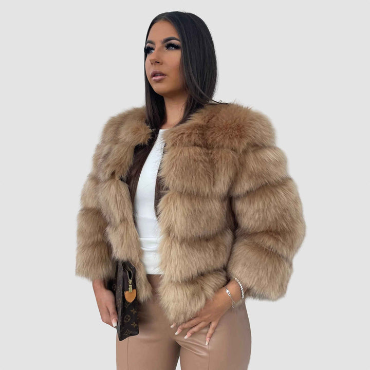 Plush Faux Fur Winter Jacket for Women - Cozy & Stylish Outerwear