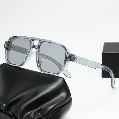 Polarized Horizon Sunglasses for UV Protection Black Gray Gray