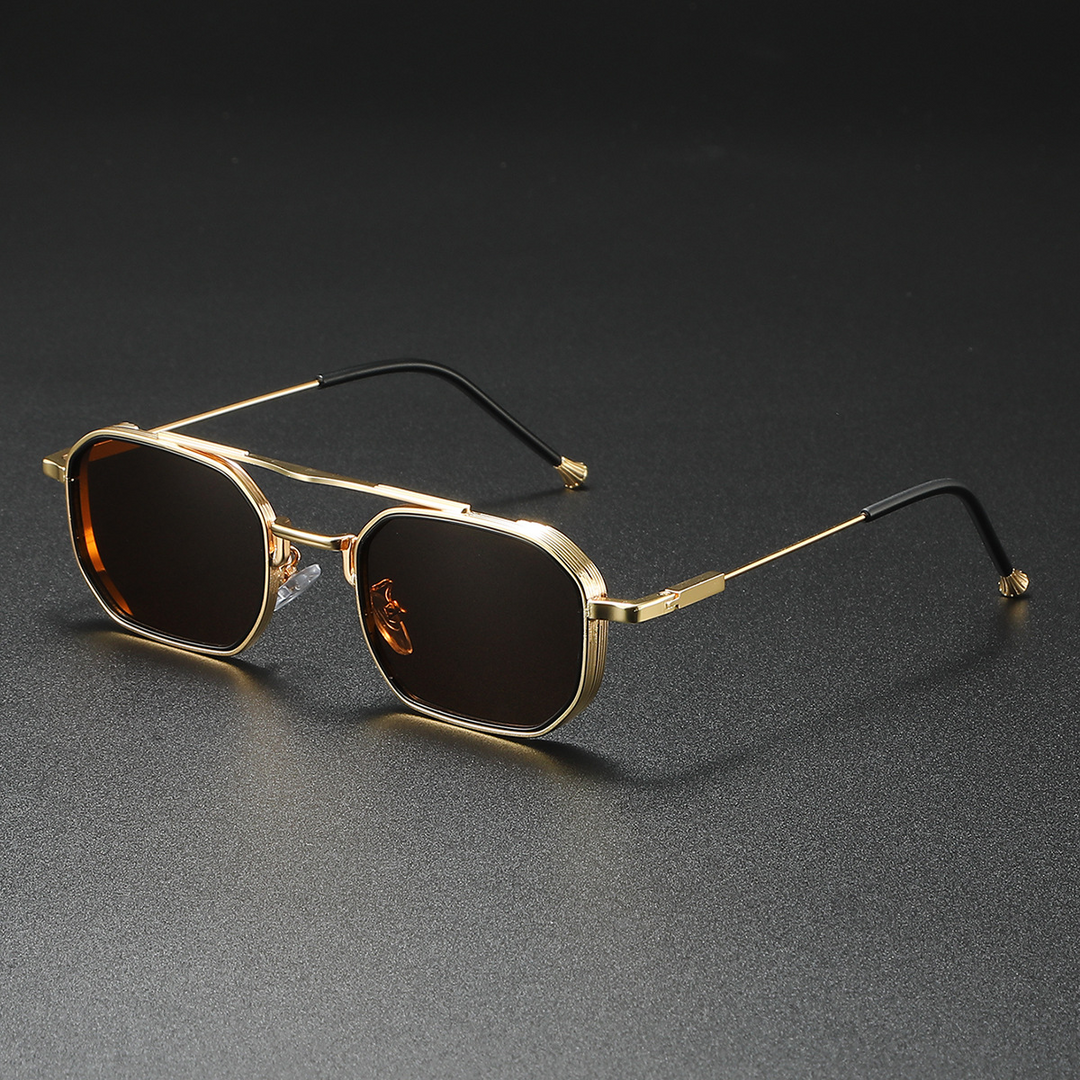 Polarized Navigator Sunglasses for Ultimate UV Protection Gold Tea